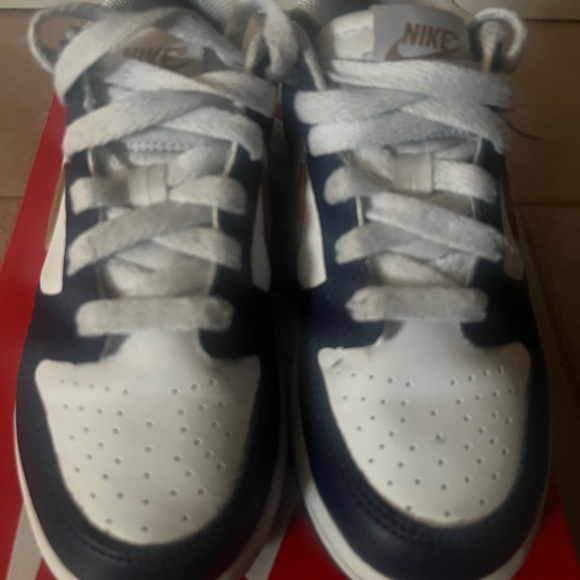 Nike Dunk Low PSE White/Wheat/Midnight Navy Size 13c - Picture 4 of 14